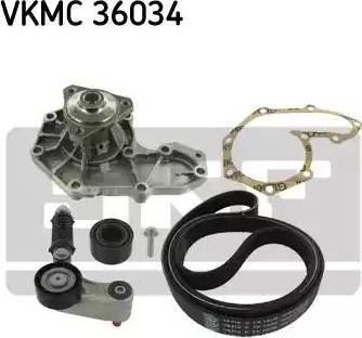 SKF VKMC 36034 - Pompa acqua + Kit cinghia Poly V www.autoricambit.com