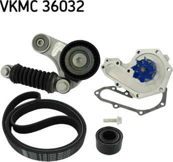 SKF VKMC 36032 - Pompa acqua + Kit cinghia Poly V www.autoricambit.com