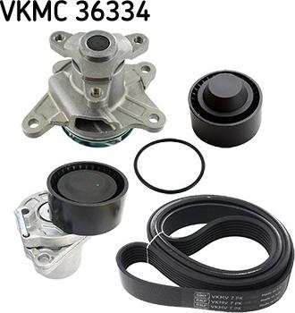 SKF VKMC 36334 - Pompa acqua + Kit cinghia Poly V www.autoricambit.com