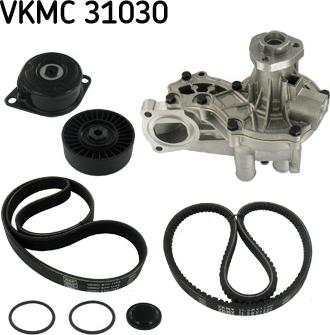 SKF VKMC 31030 - Pompa acqua + Kit cinghia Poly V www.autoricambit.com