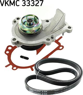 SKF VKMC 33327 - Pompa acqua + Kit cinghia Poly V www.autoricambit.com