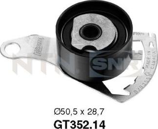 SNR GT352.14 - Rullo tenditore, Cinghia dentata www.autoricambit.com