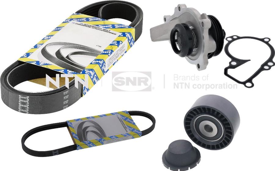 SNR KAP859.490 - Pompa acqua + Kit cinghia Poly V www.autoricambit.com