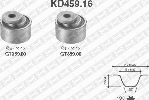 SNR KD459.16 - Kit cinghie dentate www.autoricambit.com