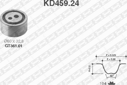 SNR KD459.24 - Kit cinghie dentate www.autoricambit.com