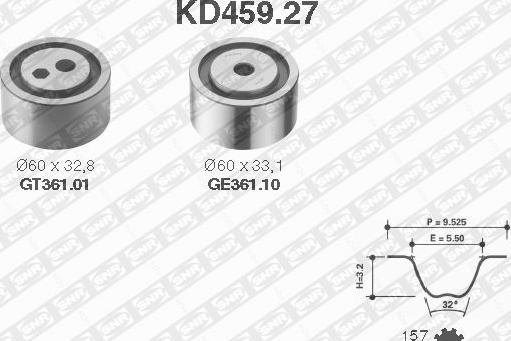 SNR KD459.27 - Kit cinghie dentate www.autoricambit.com