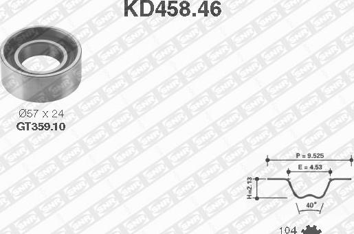 SNR KD458.46 - Kit cinghie dentate www.autoricambit.com