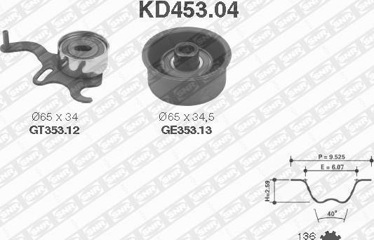 SNR KD453.04 - Kit cinghie dentate www.autoricambit.com