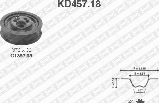 SNR KD457.18 - Kit cinghie dentate www.autoricambit.com