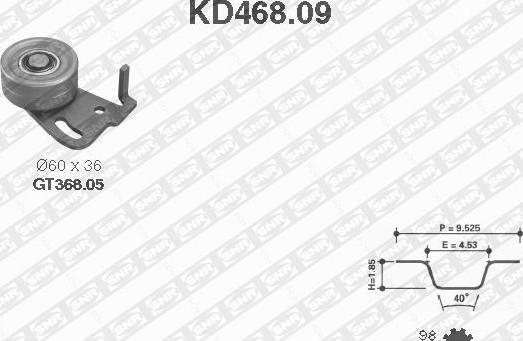 SNR KD468.09 - Kit cinghie dentate www.autoricambit.com