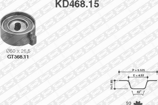 SNR KD468.15 - Kit cinghie dentate www.autoricambit.com