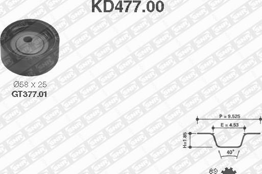 SNR KD477.00 - Kit cinghie dentate www.autoricambit.com