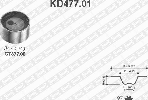 SNR KD477.01 - Kit cinghie dentate www.autoricambit.com