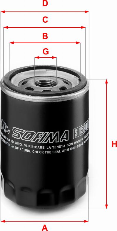 Sofima S 1530 R - Filtro olio www.autoricambit.com