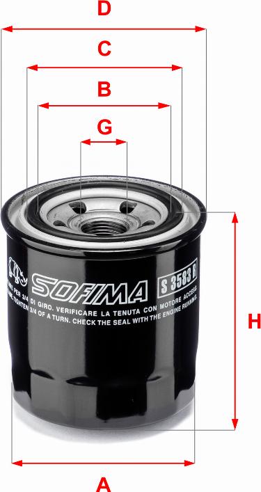 Sofima S 3583 R - Filtro olio www.autoricambit.com