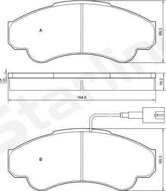 Starline BD S840P - Kit pastiglie freno, Freno a disco www.autoricambit.com