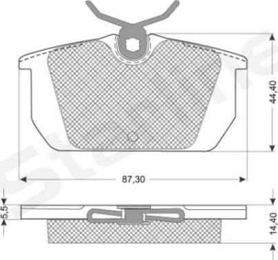 Starline BD S822P - Kit pastiglie freno, Freno a disco www.autoricambit.com