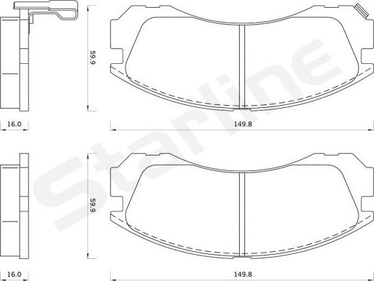 Starline BD S348 - Kit pastiglie freno, Freno a disco www.autoricambit.com