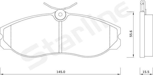 Starline BD S257 - Kit pastiglie freno, Freno a disco www.autoricambit.com