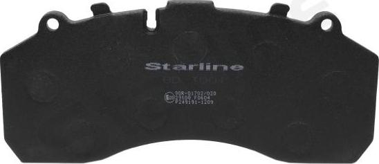 Starline BD T001 - Kit pastiglie freno, Freno a disco www.autoricambit.com