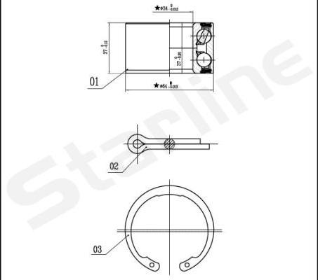 Starline LO 00663 - Kit cuscinetto ruota www.autoricambit.com