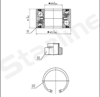 Starline LO 00882 - Kit cuscinetto ruota www.autoricambit.com