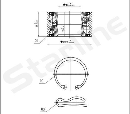 Starline LO 03423 - Kit cuscinetto ruota www.autoricambit.com