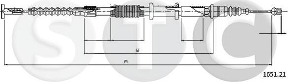 STC T480482 - Cavo comando, Freno stazionamento www.autoricambit.com