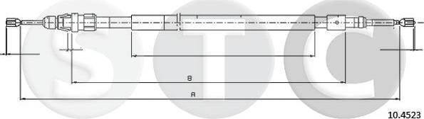 STC T480840 - Cavo comando, Freno stazionamento www.autoricambit.com