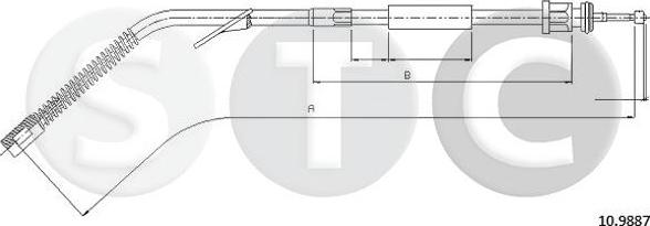 STC T481005 - Cavo comando, Freno stazionamento www.autoricambit.com