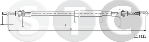 STC T481856 - Cavo comando, Freno stazionamento www.autoricambit.com