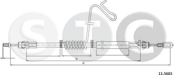 STC T481858 - Cavo comando, Freno stazionamento www.autoricambit.com