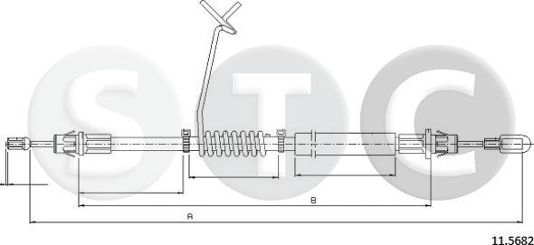 STC T481857 - Cavo comando, Freno stazionamento www.autoricambit.com