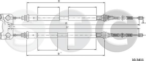 STC T481837 - Cavo comando, Freno stazionamento www.autoricambit.com