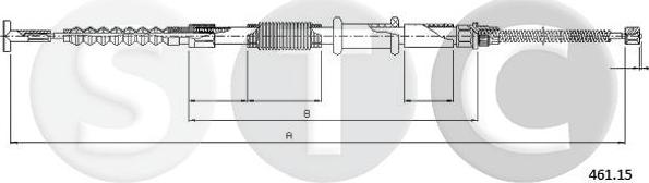 STC T481316 - Cavo comando, Freno stazionamento www.autoricambit.com