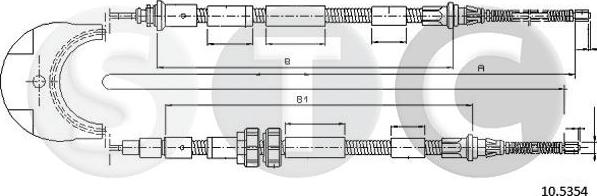 STC T481794 - Cavo comando, Freno stazionamento www.autoricambit.com