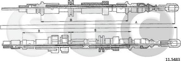 STC T481779 - Cavo comando, Freno stazionamento www.autoricambit.com