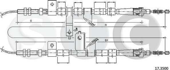 STC T483904 - Cavo comando, Freno stazionamento www.autoricambit.com