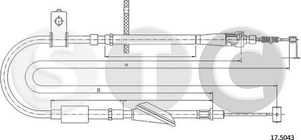 STC T483344 - Cavo comando, Freno stazionamento www.autoricambit.com