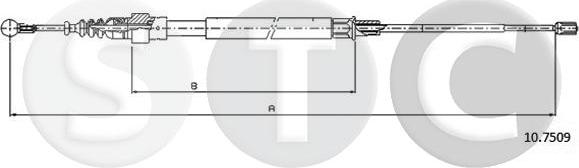 STC T483746 - Cavo comando, Freno stazionamento www.autoricambit.com