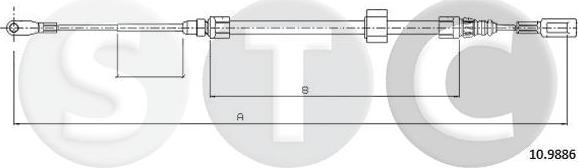 STC T483751 - Cavo comando, Freno stazionamento www.autoricambit.com