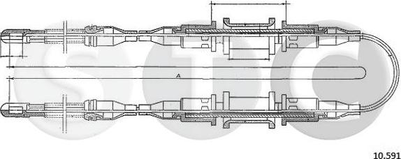 STC T482461 - Cavo comando, Freno stazionamento www.autoricambit.com