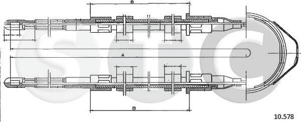 STC T482475 - Cavo comando, Freno stazionamento www.autoricambit.com