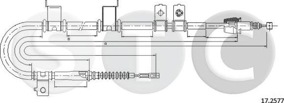 STC T482006 - Cavo comando, Freno stazionamento www.autoricambit.com