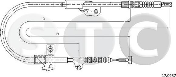 STC T482323 - Cavo comando, Freno stazionamento www.autoricambit.com