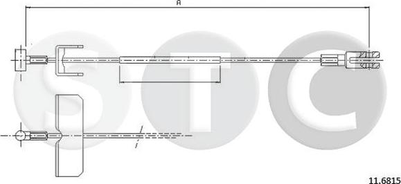 STC T482370 - Cavo comando, Freno stazionamento www.autoricambit.com