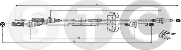 STC T482291 - Cavo comando, Cambio manuale www.autoricambit.com