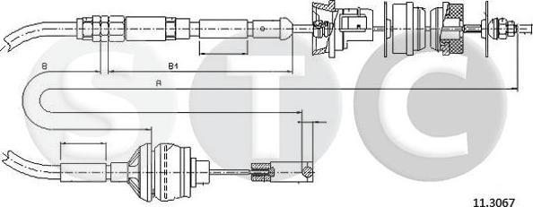 STC T482710 - Cavo comando, Comando frizione www.autoricambit.com