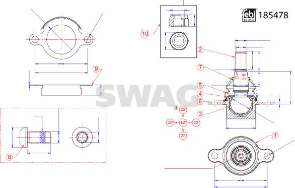 Swag 33 10 9940 - Giunto di supporto / guida www.autoricambit.com