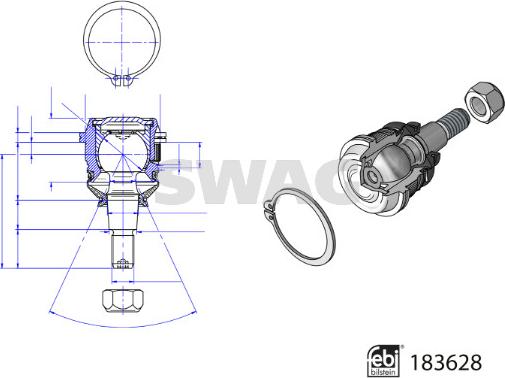 Swag 33 10 9682 - Giunto di supporto / guida www.autoricambit.com